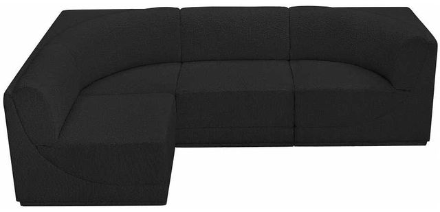 Meridian Furniture Ollie 4-Piece Black Sectional-2