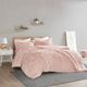 Olliix by Intelligent Design Malea Blush Twin/Twin XL Shaggy Faux Fur Comforter Mini Set-5