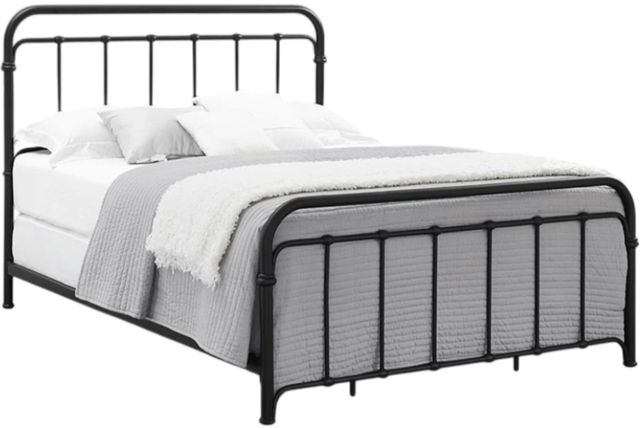 Bernards Shelby Black Twin Metal Rod Bed-0