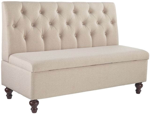 Signature Design by Ashley® Gwendale Light Beige Storage Bench-0