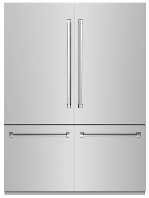 ZLINE 60" 32.2 Cu. Ft. Stainless Steel Built-In French Door Refrigerator with Graphite Gray Interior-0