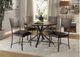 Mazin Furniture Fideo Burnished Brown Dining Table with Gray Metal Base -3