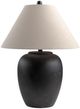 Surya Bastille Glazed Black Table Lamp-0