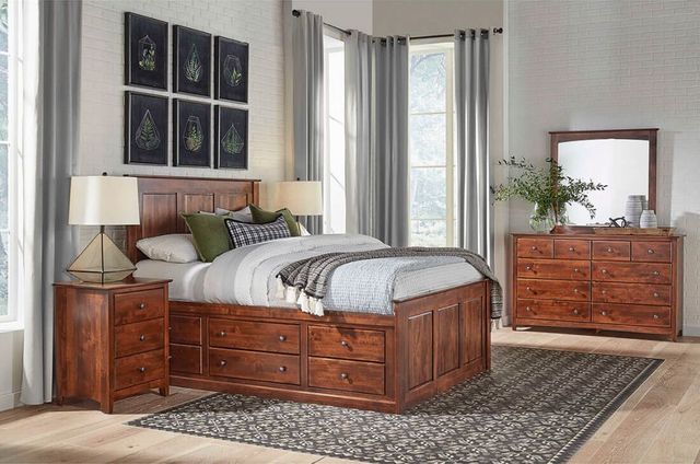 Archbold Furniture Customizable Shaker Twin Chest Panel Storage Bed -2