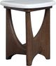 Magnussen Home® Arwen White End Table with Brown Base-1