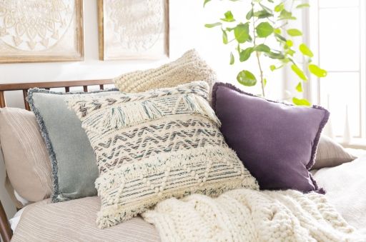 Surya Denton Ivory 50"x60" Throw Blanket-2