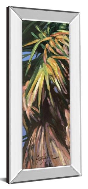 Classy Art Wild Palm I By Suzanne Wilkins Mirror Framed Wall Art-1