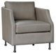 Bernards Tarrington Sand Leather Accent Chair-0
