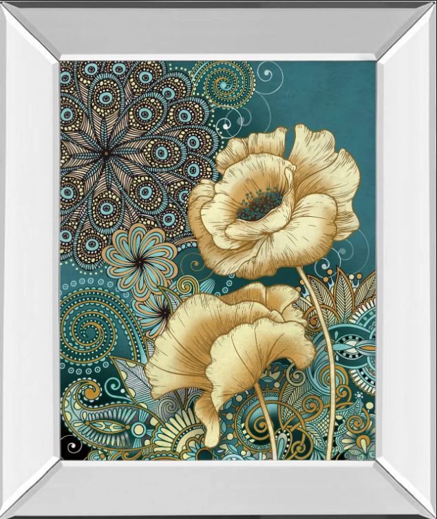 Classy Art Inspired Blooms 2 by Conrad Knutsen Mirror Framed Wall Art-0