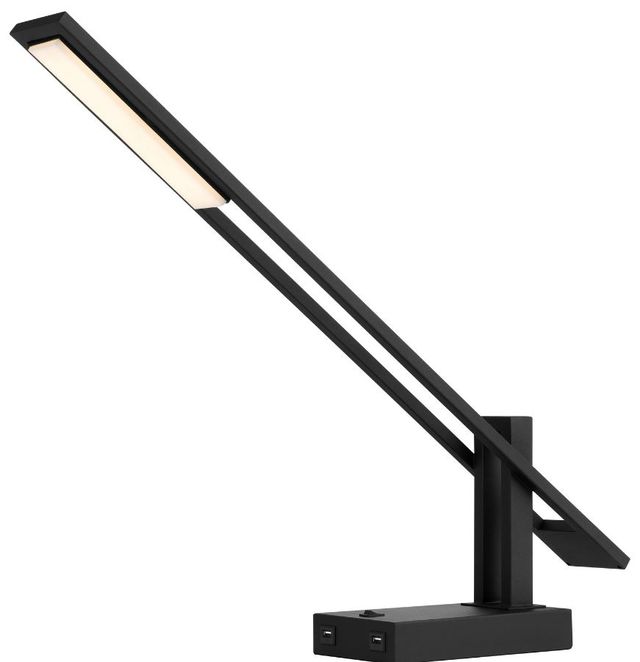 Cal® Lighting & Accessories Dijon Black Desk Lamp-1