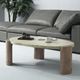 ACME Furniture Jacinda Weathered Gray Coffee Table with Oak Base-1