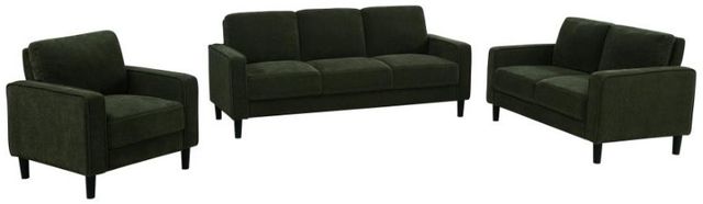 Coaster® Ruth 3-Piece Matcha Upholstered Sofa Set-0