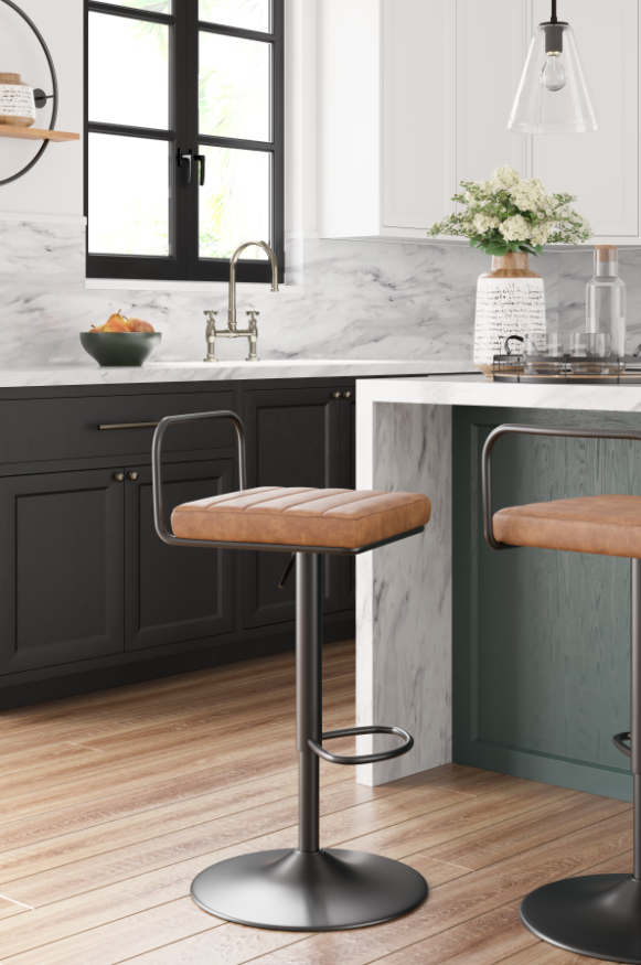 Signature Design by Ashley® Strumford Black/Brown Bar Stool-3