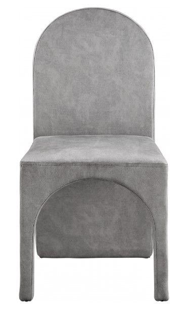Meridian Furniture Summer Grey Velvet Dining Side Chair-1