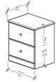 Perdue Woodworks 12,000 Essential Brown Drawer Nightstand-2