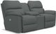 La-Z-Boy® Brooks Grey Power Reclining Loveseat with Headrest and Console-1
