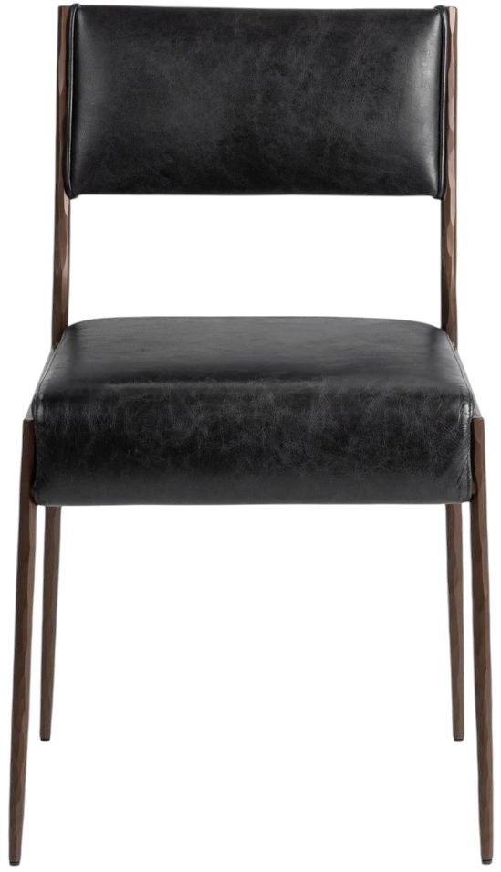Classic Home Kayne 2-Piece Jet Black Dining Chair Set-2