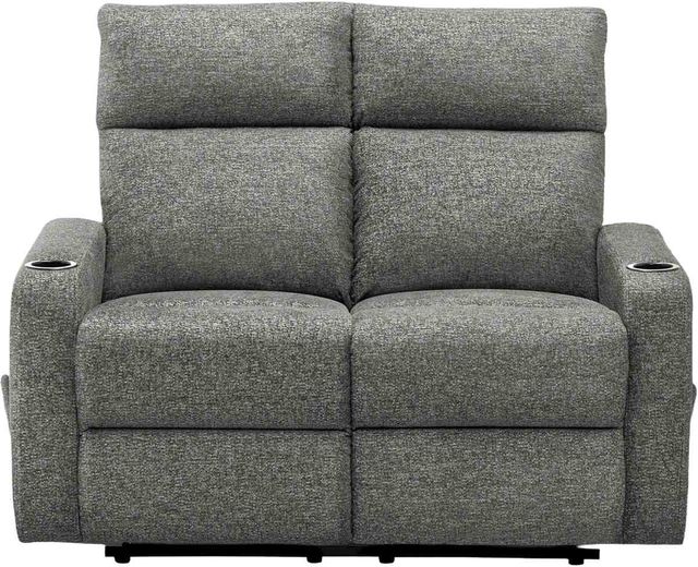 Monarch Specialties Inc. Dark Grey 50" Small Upholstered Manual 2-Seater Reclining Loveseat-0