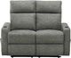 Monarch Specialties Inc. Dark Grey 50" Small Upholstered Manual 2-Seater Reclining Loveseat-0