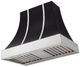 AGA Cascade 36" Matte Black Wall Mounted Range Hood  with Polished Chrome Trim-0
