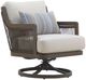 New Classic® Home Furnishings Genova Gray Aluminum/Fabric Outdoor Swivel Patio Club Chair-0