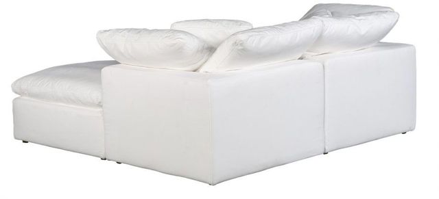 Moe's Home Collection Clay Nook 3-Piece Cream White Modular Sectional and Ottoman-1