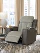 Signature Design by Ashley® Stately Check Sisal Power Recliner with Adjustable Headrest-4