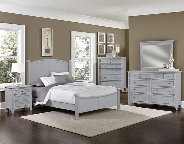 Vaughan-Bassett Bonanza Gray California King Poster Bed-1