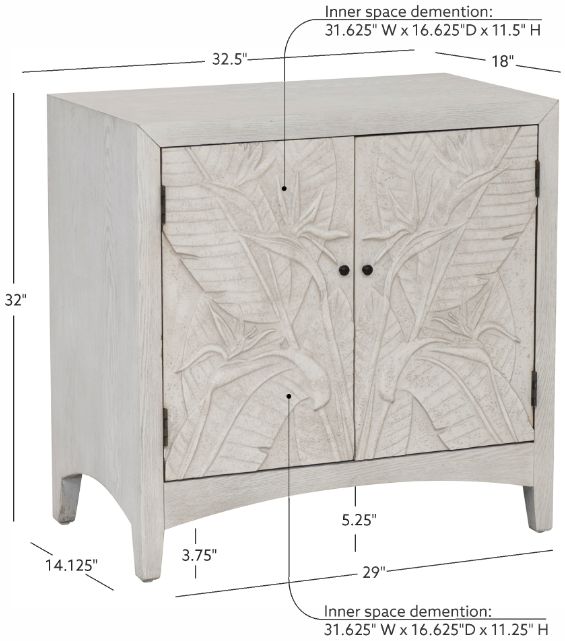 Coast2Coast Home™ Palmyra Antique White  Accent Cabinet-2