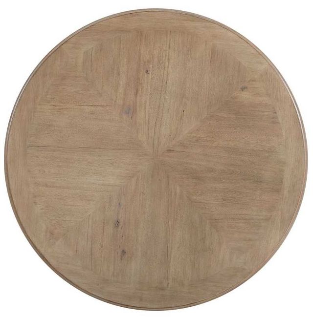 Liberty Furniture Turnberry Park Toasted Oat Round Cocktail Table with Washed White Base-3