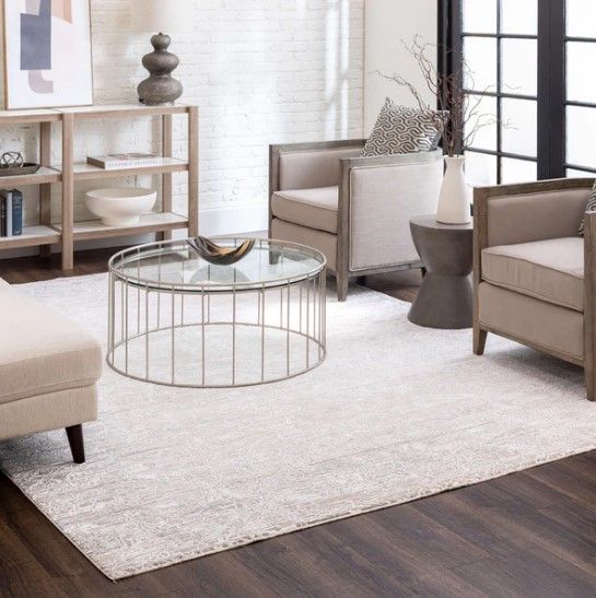 Karastan® Solitude Mandawa Cream Dark Grey 3' x 7' Runner Rug-2
