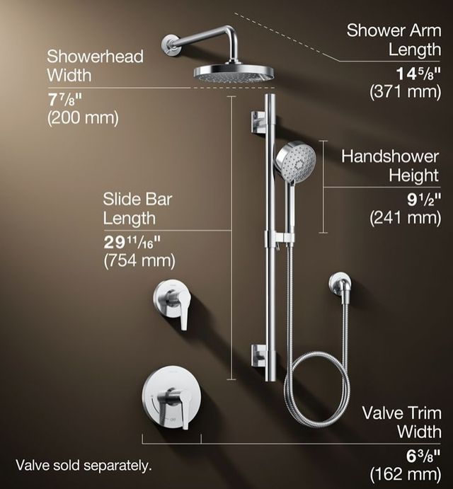 KOHLER® Awaken® Polished Chrome 2.5 GPM Showering Kit-2