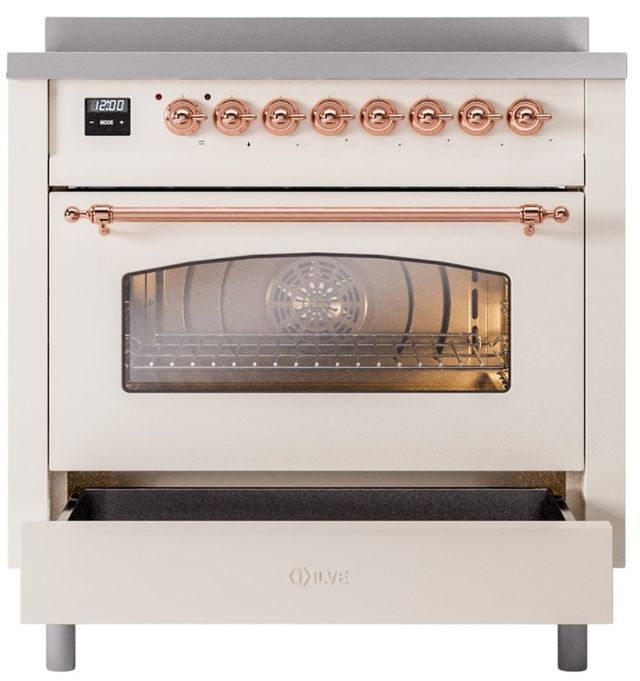 Ilve® Nostalgie II Series 36" Antique White Pro Style Induction Range-3