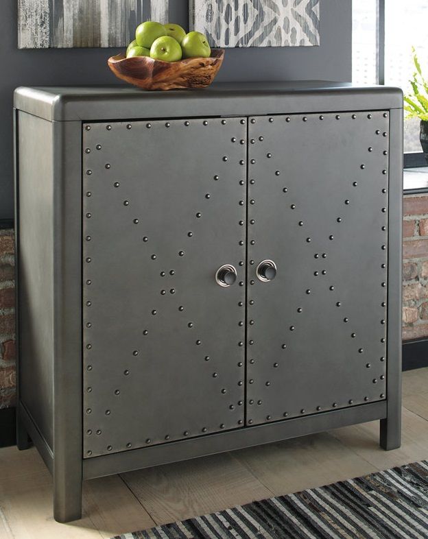 Signature Design by Ashley® Rock Ridge Gunmetal 36" Accent Cabinet-1