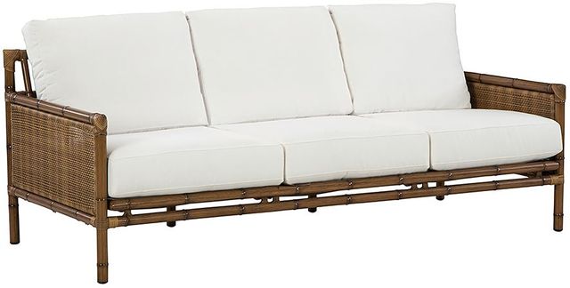 Lane Venture® Customizable Brooks Hand Woven Wicker Outdoor Sofa-0
