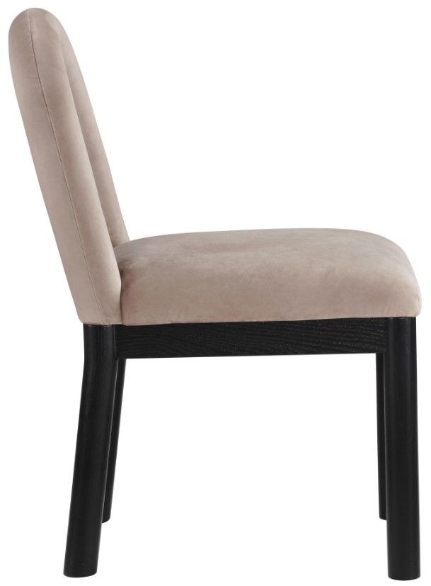 Meridian Furniture Conrad Taupe/Black Upholstered Dining Side Chair-2