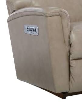 La-Z-Boy® Ava Ivory Leather Power Rocking Recliner with Headrest and Lumbar-1