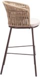 Zuo® Modern Freycinet Brown/Natural Steel Outdoor Barstool-2