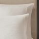Olliix by N Natori 3 Piece White King Hanae Cotton Blend Yarn Dyed Comforter Set-5