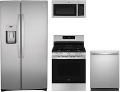 GE® 4 Piece Stainless Steel Kitchen Package
