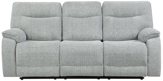 New Classic® Home Furnishings Chablis Mist Gray Manual Reclining Sofa-2