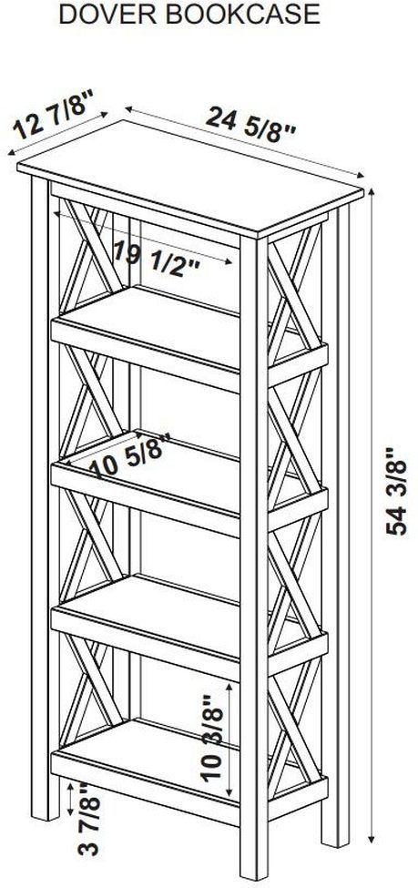 Linon Davis Black Bookcase-3