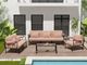 ACME Furniture Rajni Black/Pink Fabric/Metal Outdoor Patio Arm Chair-1