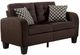 Mazin Furniture Sinclair 2 Piece Chocolate Sofa & Loveseat Set-1