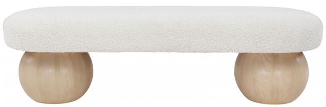 Meridian Furniture Bowie Cream/Natural Bench-1