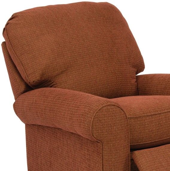 Flexsteel® Thornton Dark Orange High-Leg Manual Recliner-1