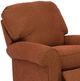 Flexsteel® Thornton Dark Orange High-Leg Manual Recliner-1