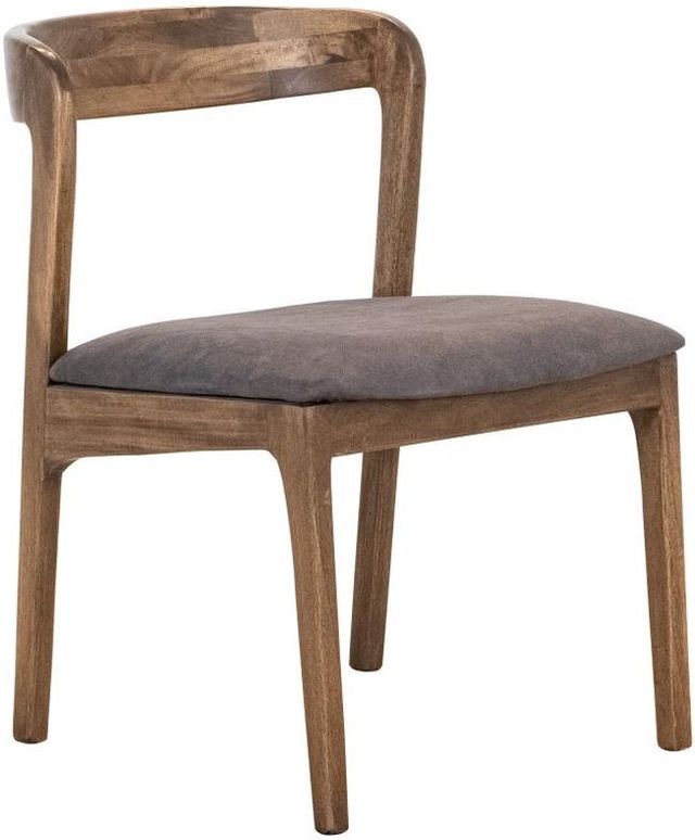 International Furniture Direct Silver Blue/Brown Dining Side Chair-0