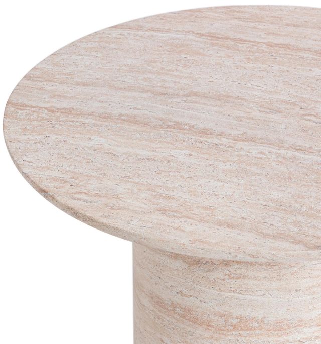 Classic Home Sana Beige Concrete Outdoor Round Coffee Table-4