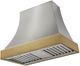AGA Cascade 36" Stainless Steel Wall Mounted Range Hood  with Antique Brass Trim-0